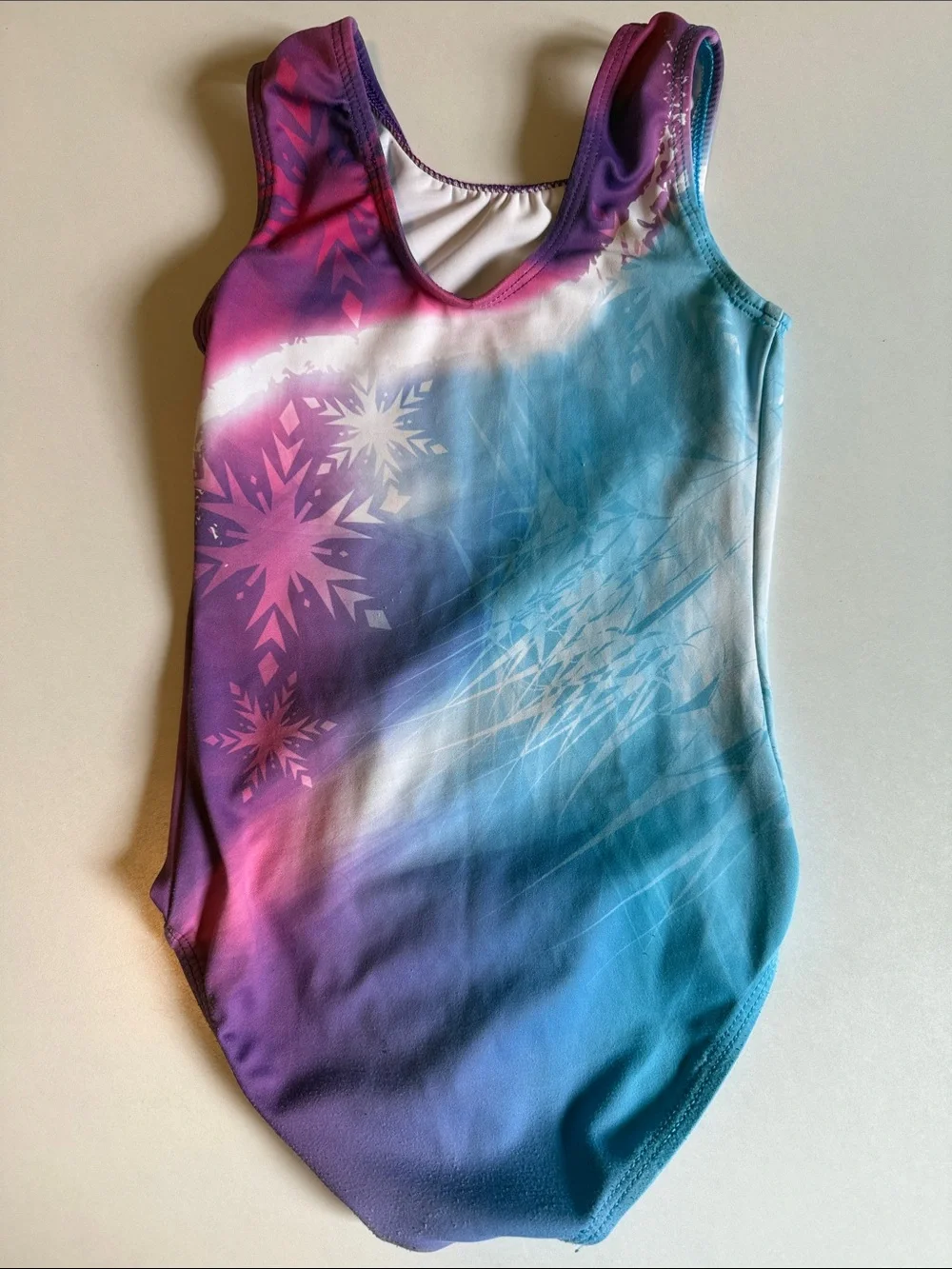 Disney Girls Gradient Blue Teal Purple Elsa gymnastics Leotard